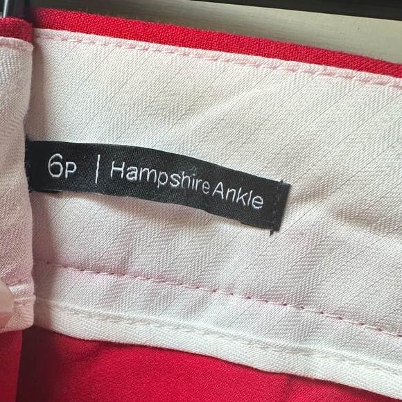 Talbots Women's Hampshire Ankle Straight Leg Red color. Size 6 P - Picture 8 of 11